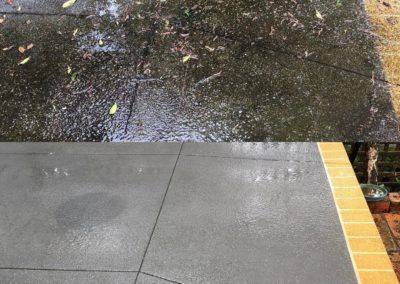 Outdoor pavers before and after deckseal clean