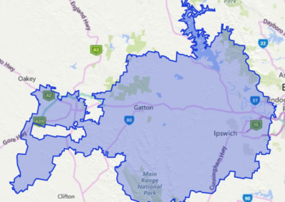 QLD Toowoomba map