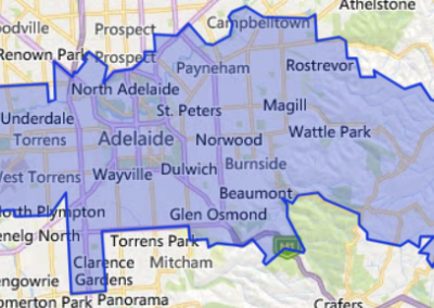 SA Adelaide map