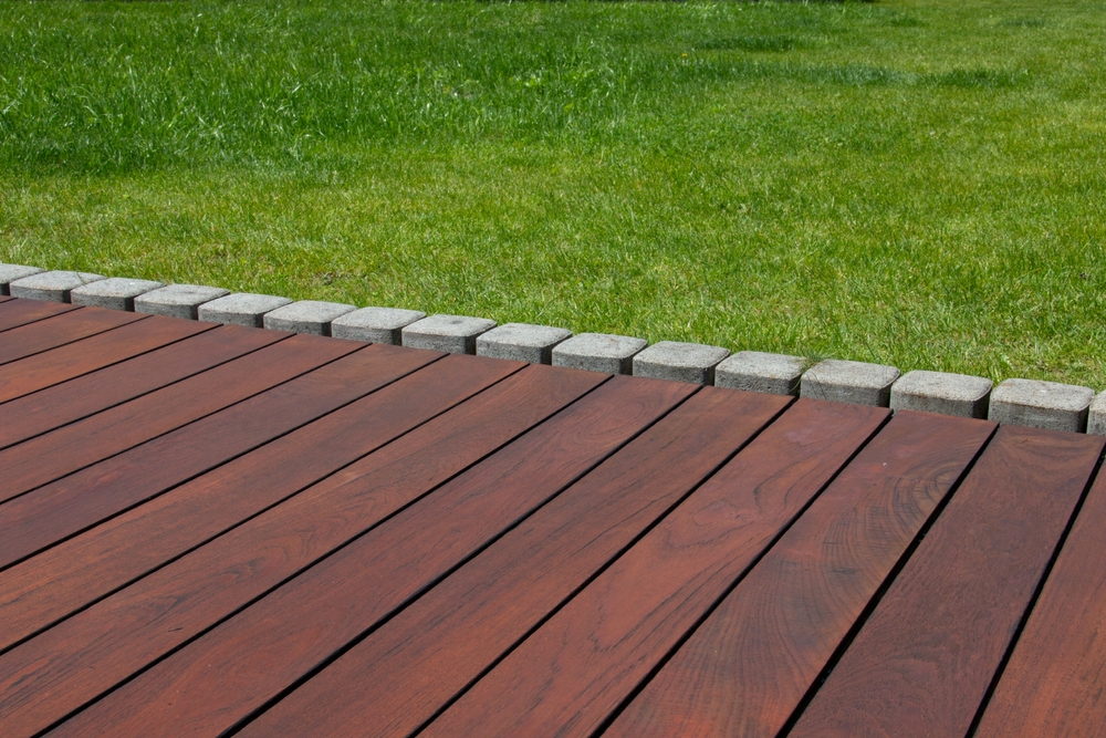 well-maintained timber deck