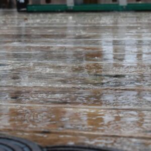 rain on a deck