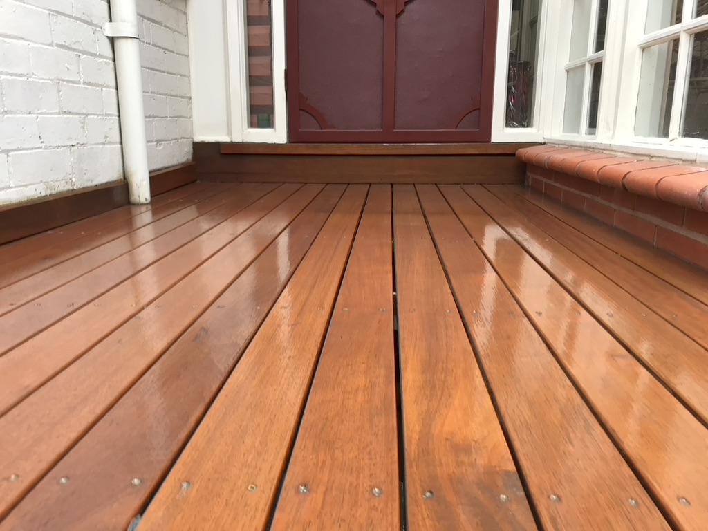 deck oiled and stained